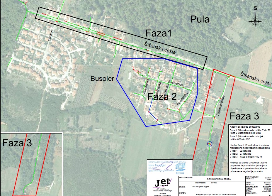 PULA: Radovi na kabelskoj kanalizaciji u Busolerskoj ulici i Šišanskoj cesti